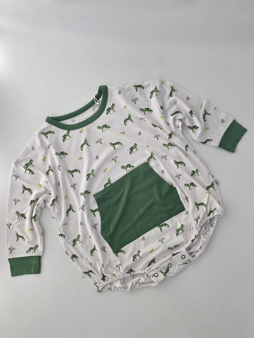 Bubble Baby Wolves Long Sleeve Bubble Romper